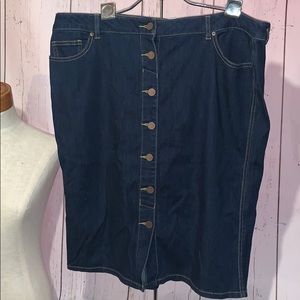 Denim Jean skirt plus button front cute summer